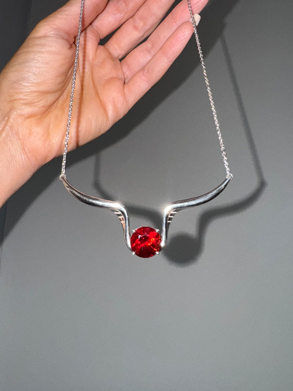 Isis Rising Necklace With Spessartite Garnet