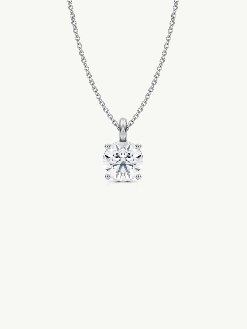 Eternal by Marei Solitaire Diamond Pendant Necklace, 0.70 Carat