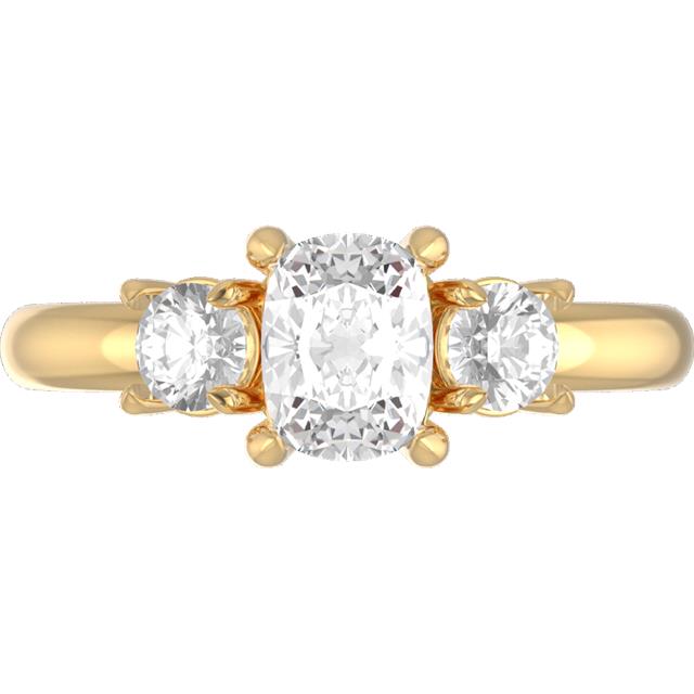 Bespoke Diamond Engagement Ring In 18K Yellow Gold - NC