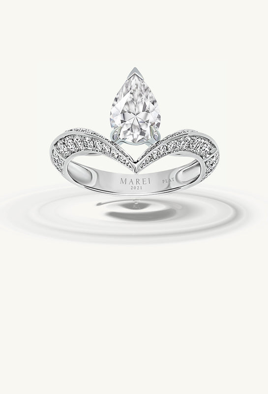 MAREI Dorian Pear-Shaped Diamond Engagment Ring Collection