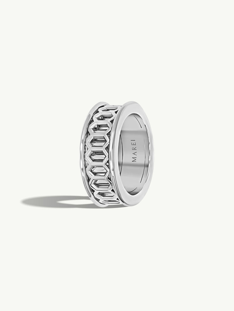 Amanti Infinity Spinning Ring In Platinum