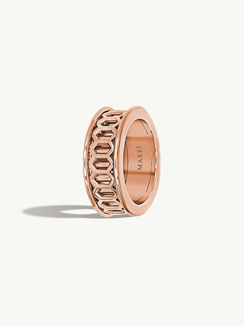 Amanti Infinity Spinning Ring In 18K Rose Gold
