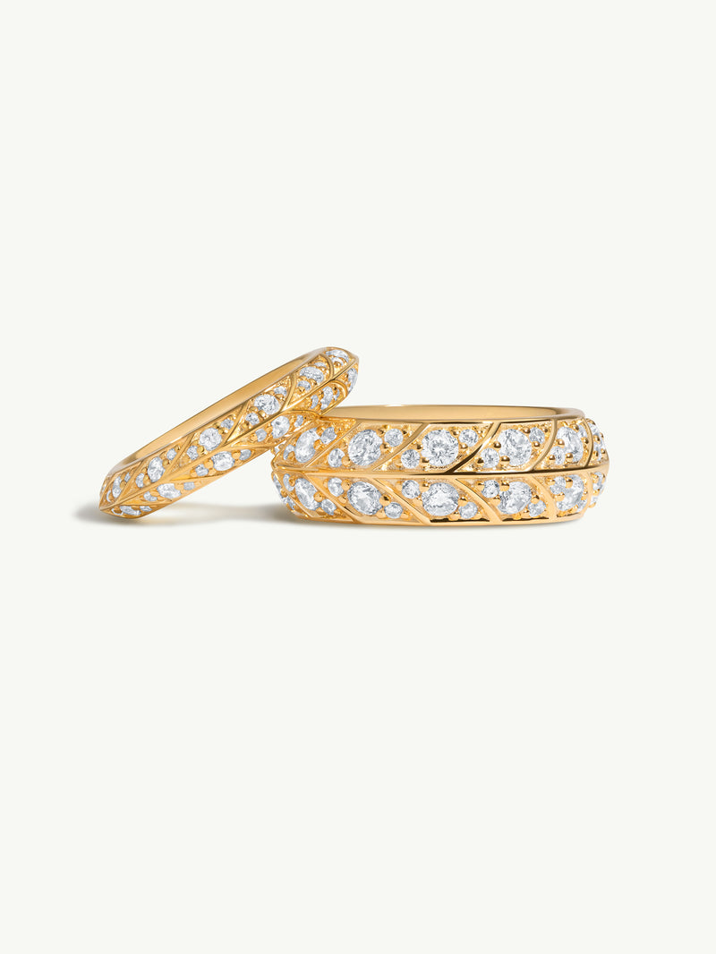 Palmyra Eternity Band With Brilliant White Diamonds In 18K Yellow Gold, 8mm