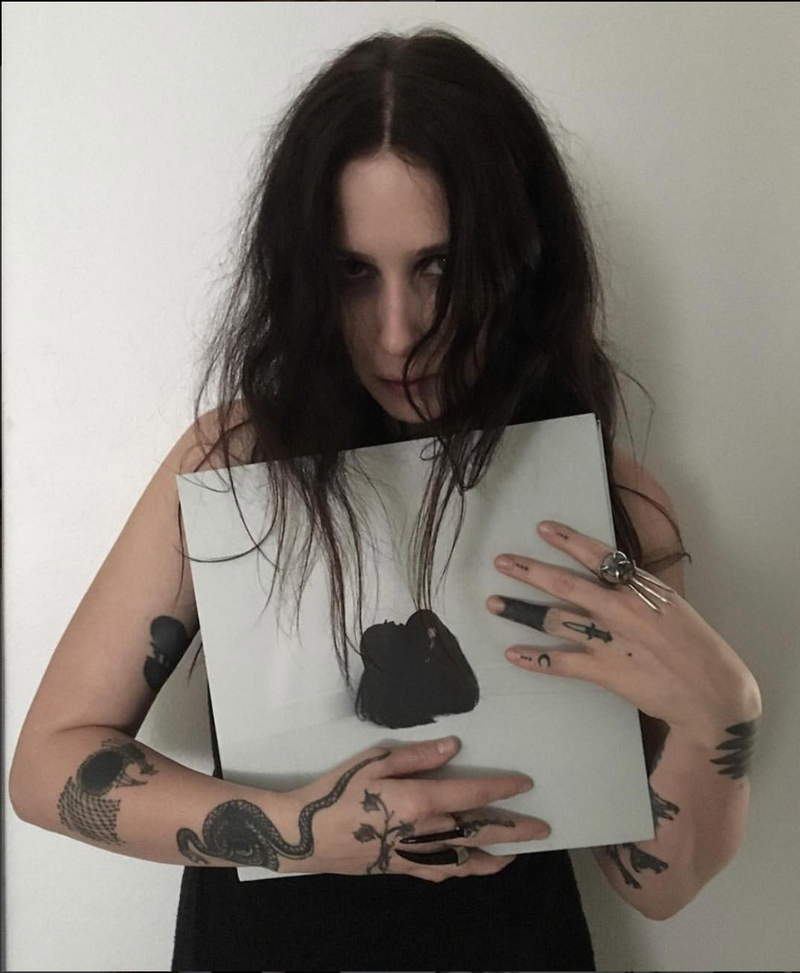 Chelsea Wolfe In the Damian Onyx Horn Ring by Diaboli Kill Jewelry by Angie Marei