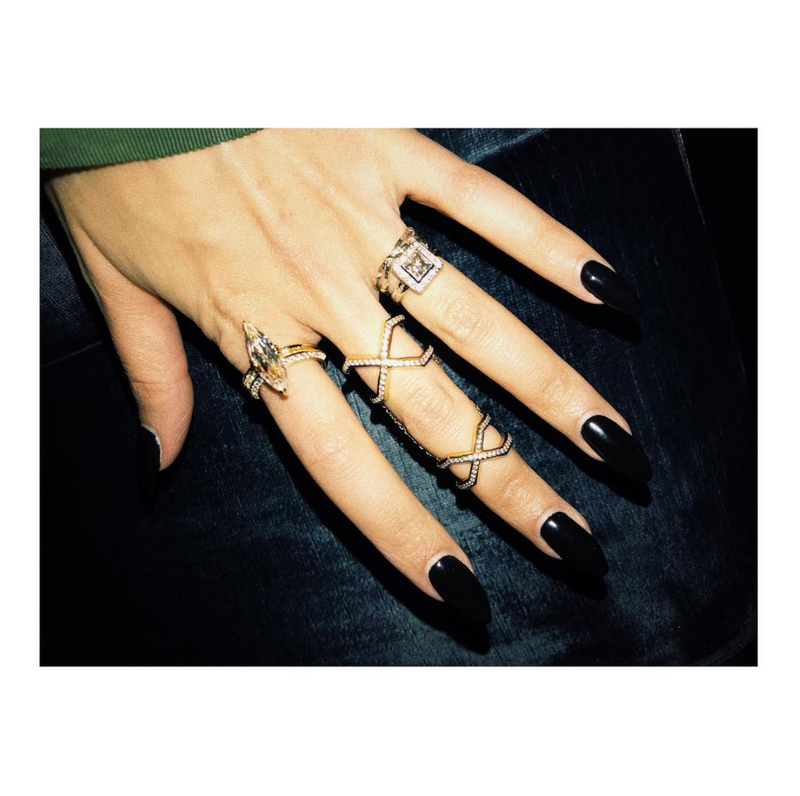 Exquis Gemini Infinity Ring With Pavé-Set Brilliant Black Diamonds In 18K Blackened Gold