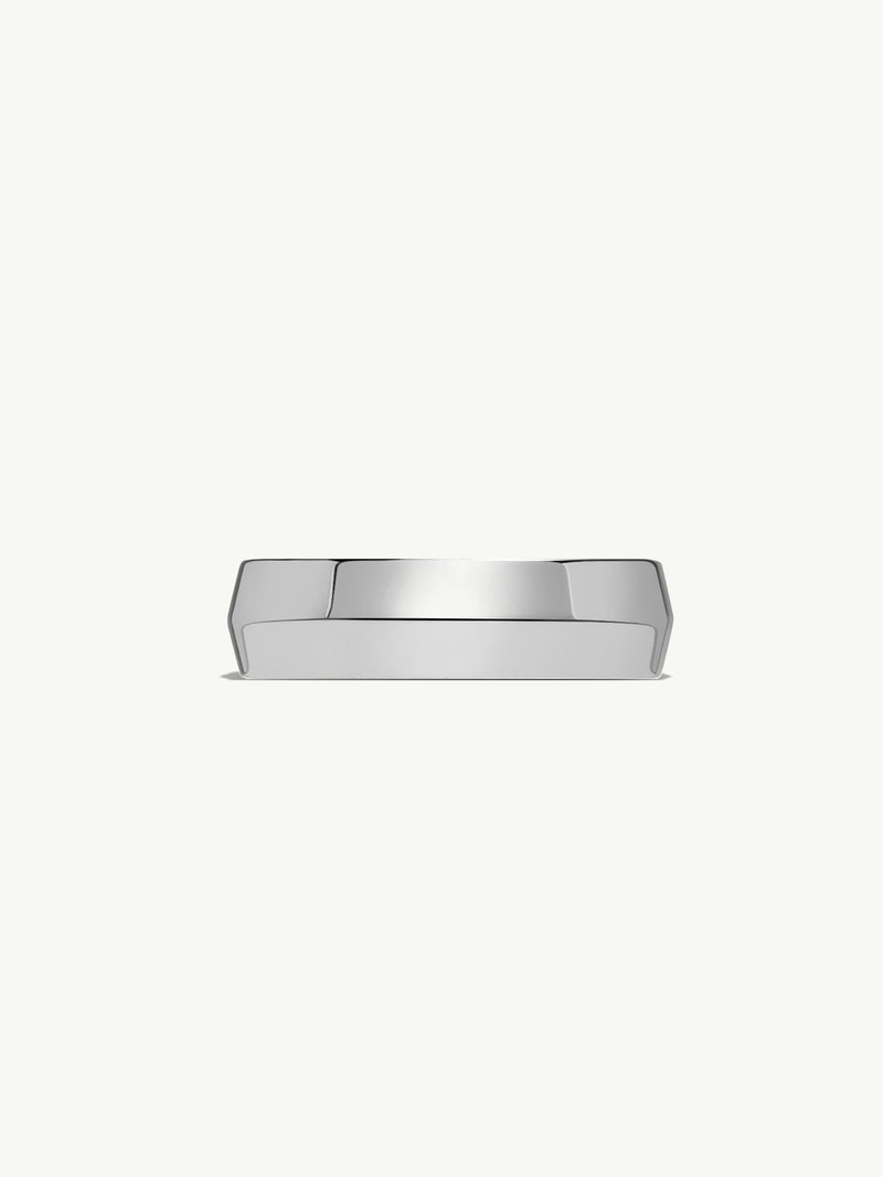 Eterno Knife Edge Wedding Ring In Platinum, 6mm