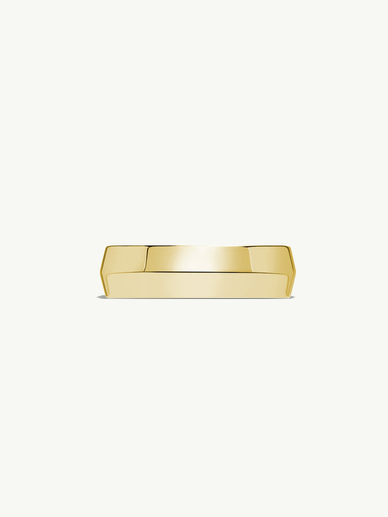 Eterno Knife Edge Wedding Ring In 18K Yellow Gold, 5.5mm