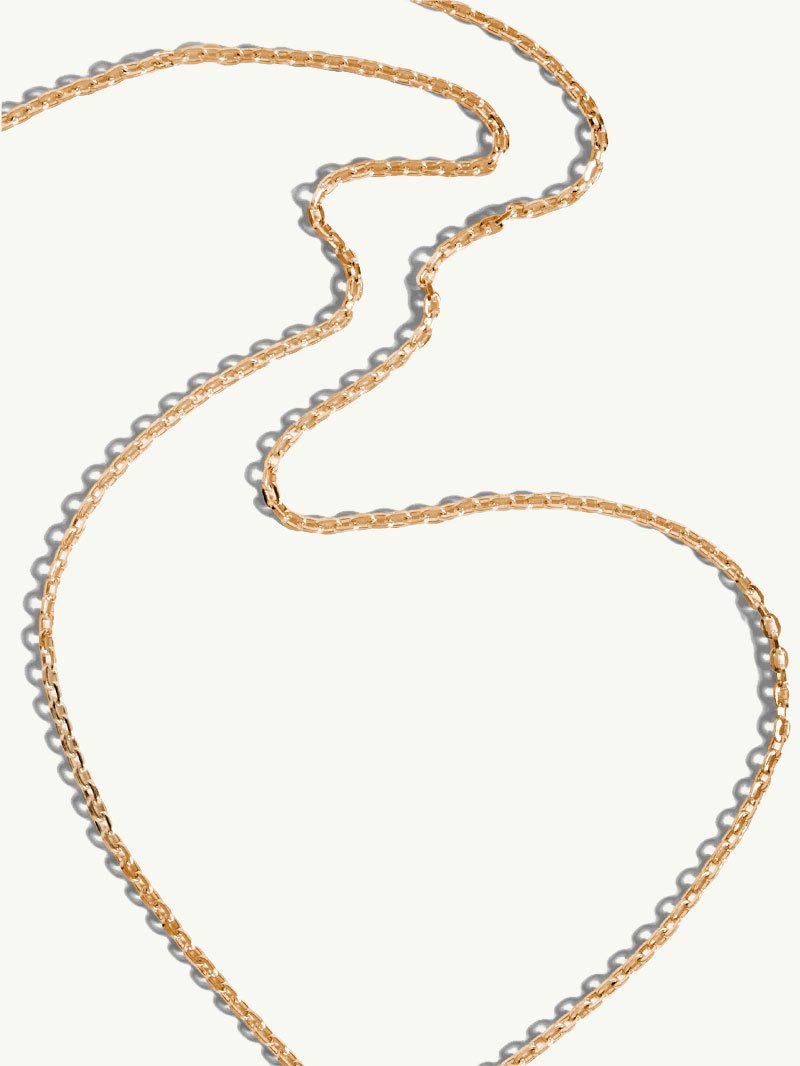 Diamond Cut Cable Chain Necklace In 18K Yellow Gold, 2.2mm